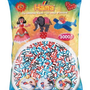 gestreift 3 farbkombinationen 1000 Stück Hama 207-92 Perlen im Beutel